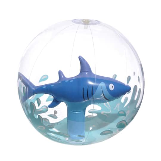 12&#x22; Summer Shark Inflatable Beach Balls, 6ct.